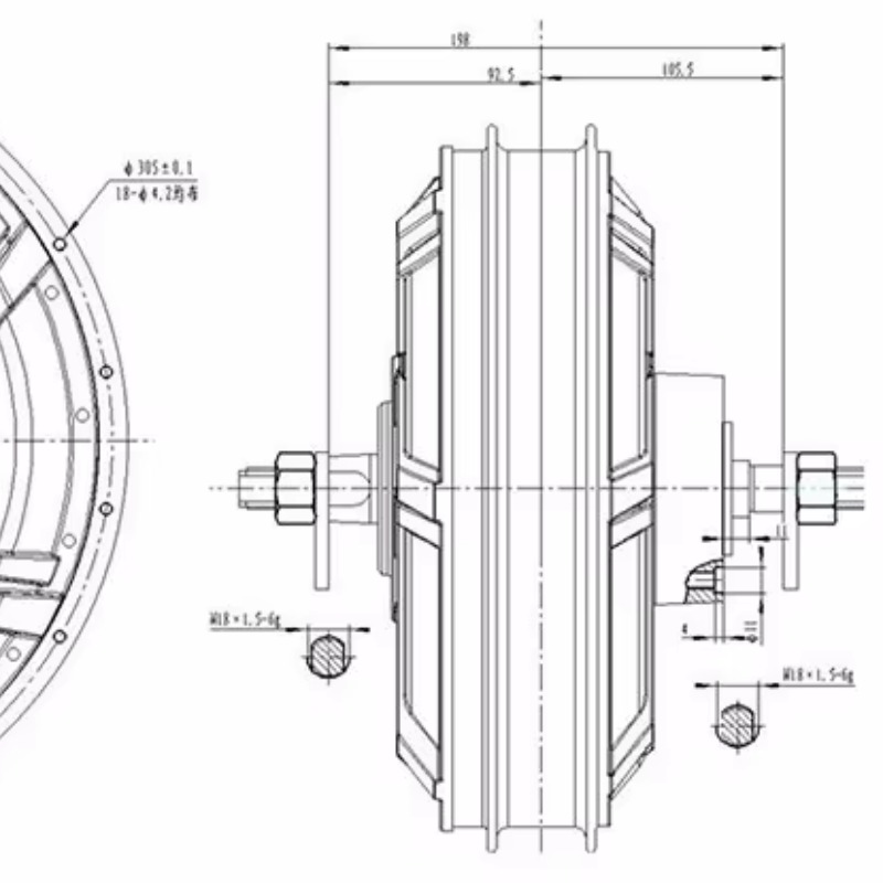 QS Motor 273 Model 72v-144v Sp - Qs273 Hub Motor 8000W 72V 评论和价格