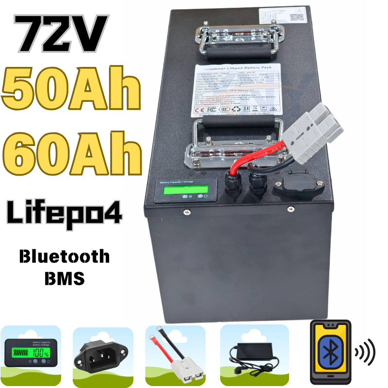 72V 50Ah 50A 60Ah 60 Ah 60A li - 72V 60Ah Lifepo4 Battery Pack 评论和价格