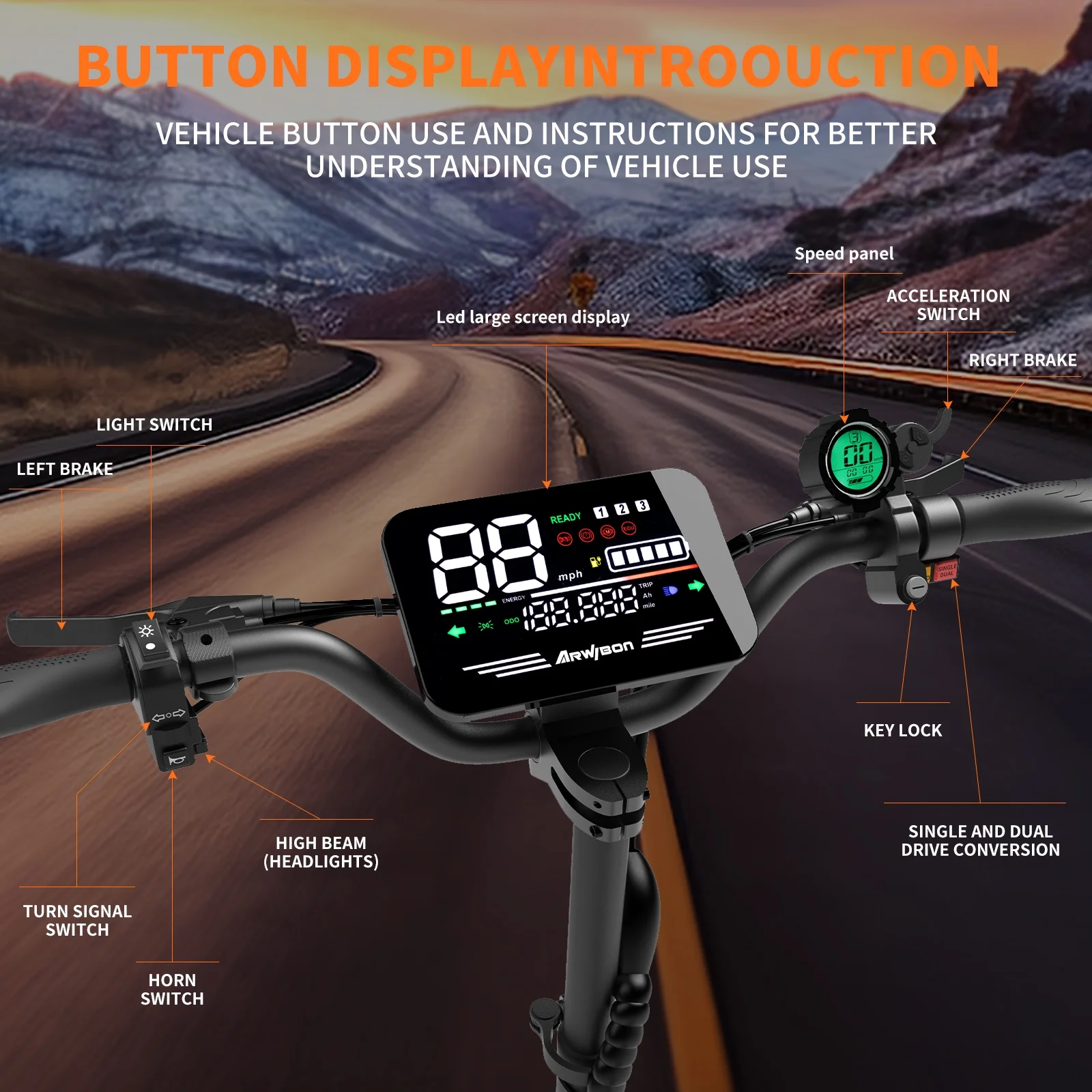 Arwibon 5600W Electric Scooter - 60V 5600W Dual Motor Electric Scooter 评论和价格