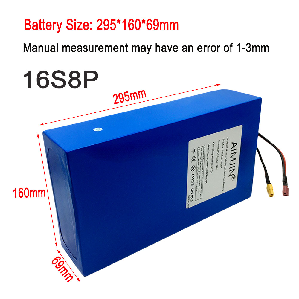 16S8p 1000-3000W Brand New Lit - 60V 30Ah Electric Scooter Battery 评论和价格