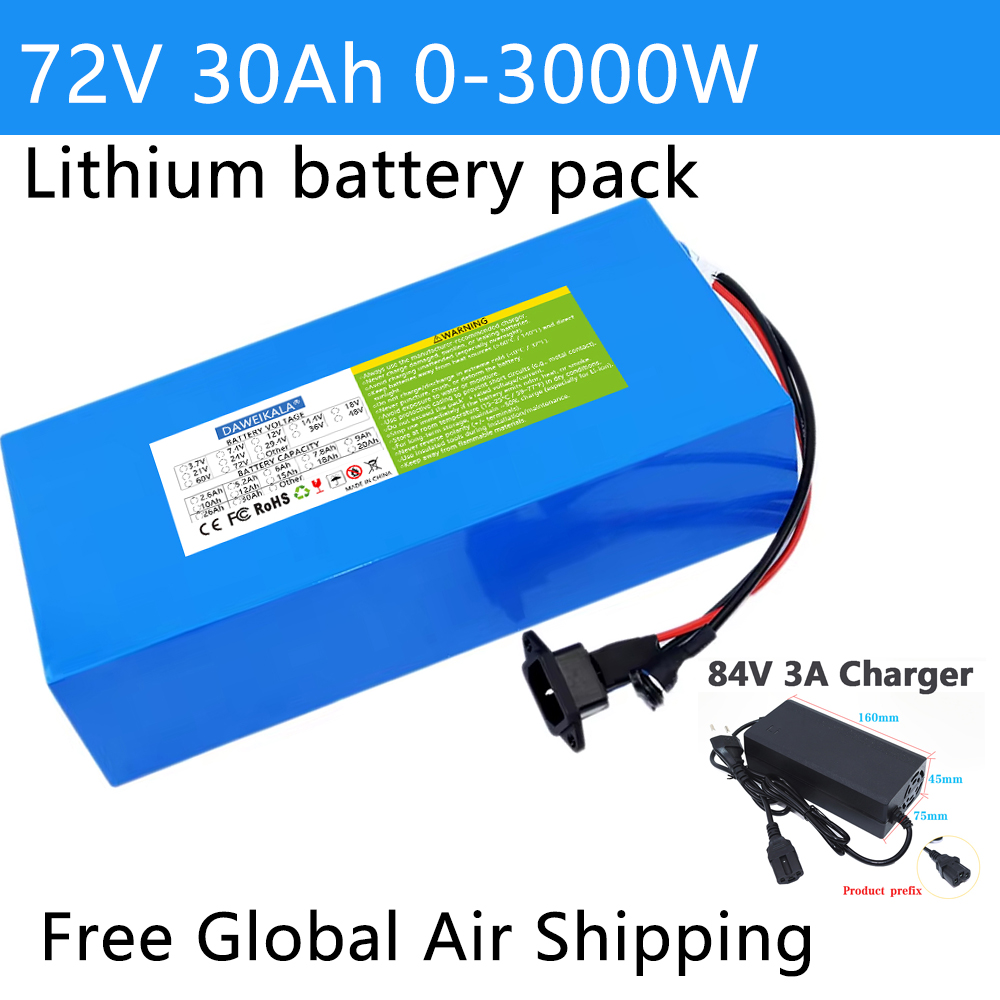 72V 12Ah-30Ah 18650 Battery pa - 60V 30Ah Electric Scooter Battery 评论和价格