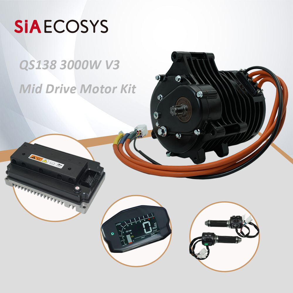 QSMotor QS138 3000W V3 70H 550 - Mid Drive Motor Kit 72V 3000W 评论和价格