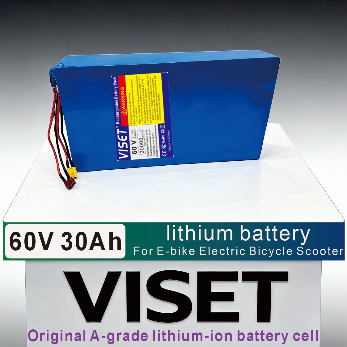 VISET 60V 30AH Bicycle 18650 M - 60V 30Ah Electric Scooter Battery 评论和价格